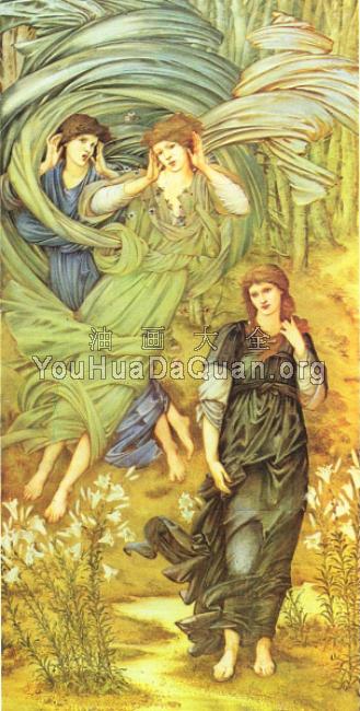 Sponsa de Libano detail Walker Art Gallery Liverpool - 爱德华·科莱·伯恩·琼斯